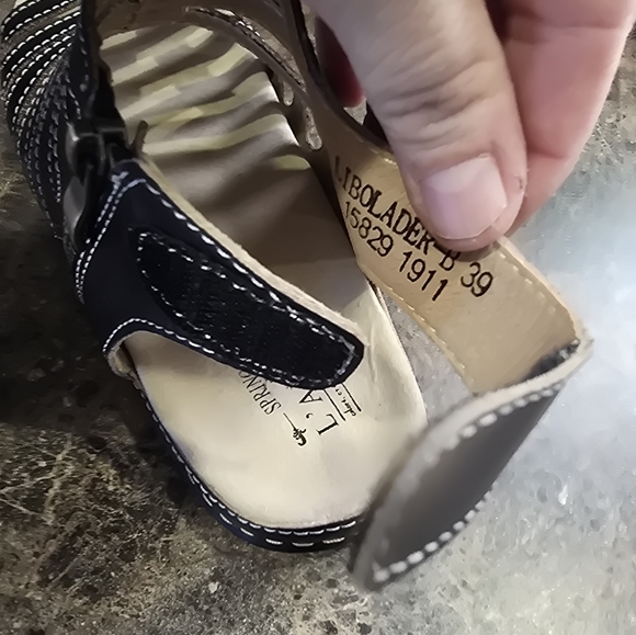 SPRING STEP L'ARTISTE BLACK STRAPPY SANDAL Euro 39 US 8 - 8.5 NWOB - Picture 5 of 8